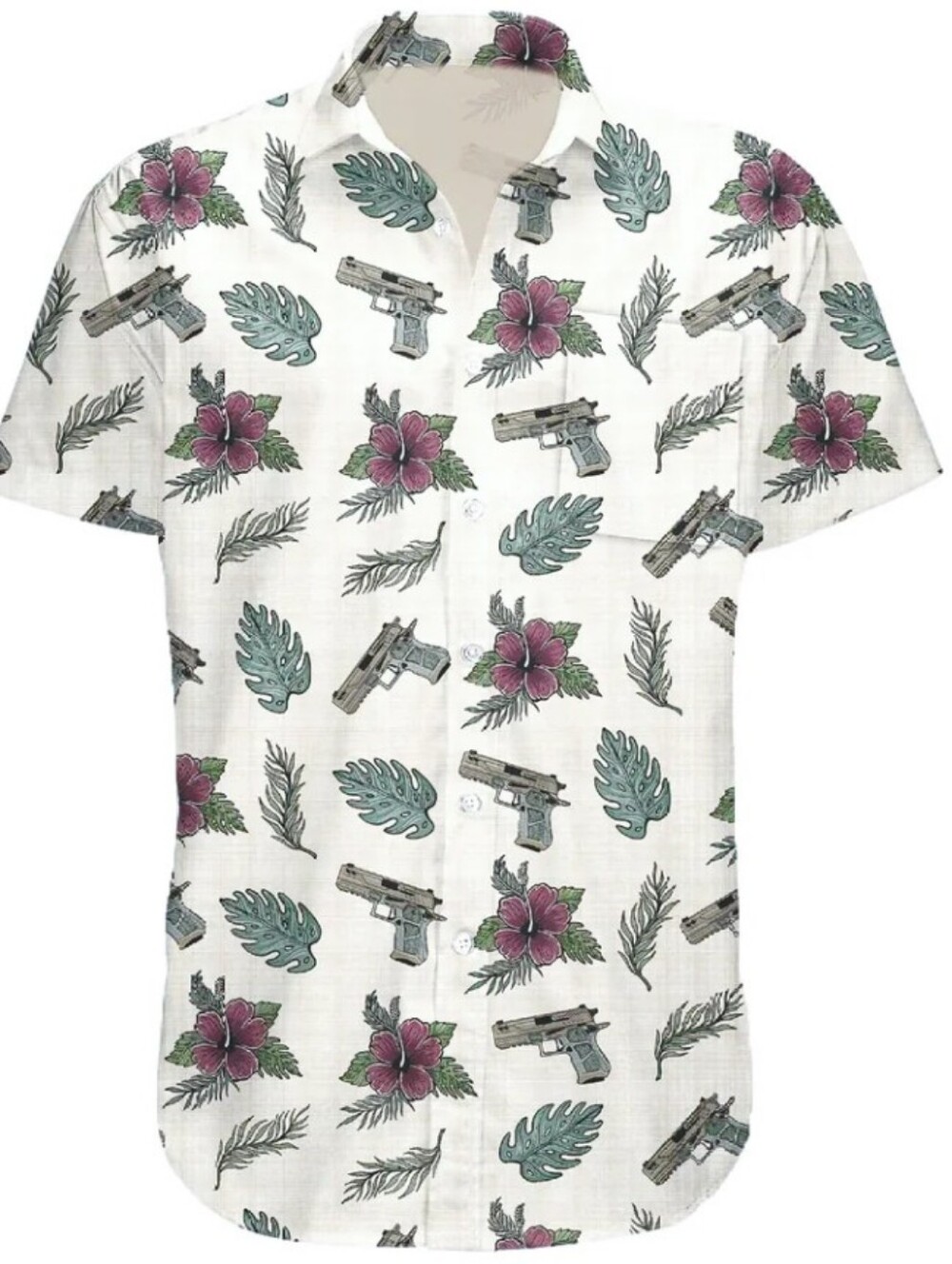 Savage Tacticians Button Up OAD Tropical Shirt - L